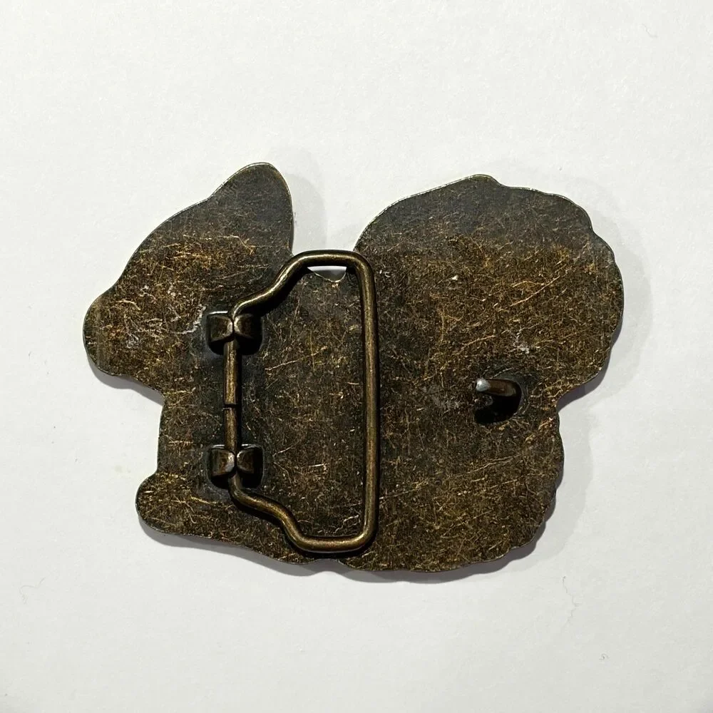 Vintage 90s 00s Element Skateboards Squirrel Belt Buckle Skater Skate Grunge